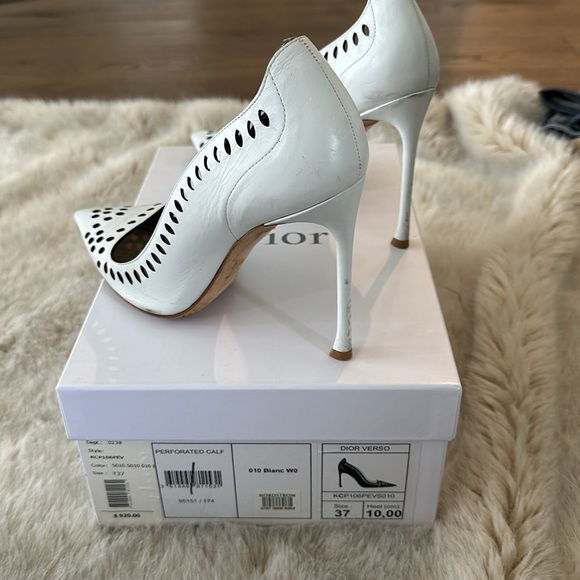 White Dior Verso 10cm Pumps size 37 - Picture 3 of 11